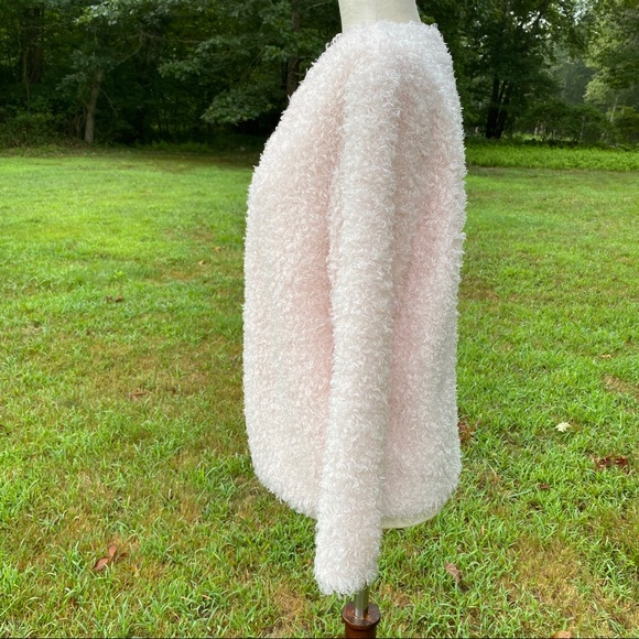H&M BARBIECORE JACKET COAT PINK TEDDY FAUX FUR FUZZY FUN FASHION MOB WIFE Sz 10 - Picture 3 of 7